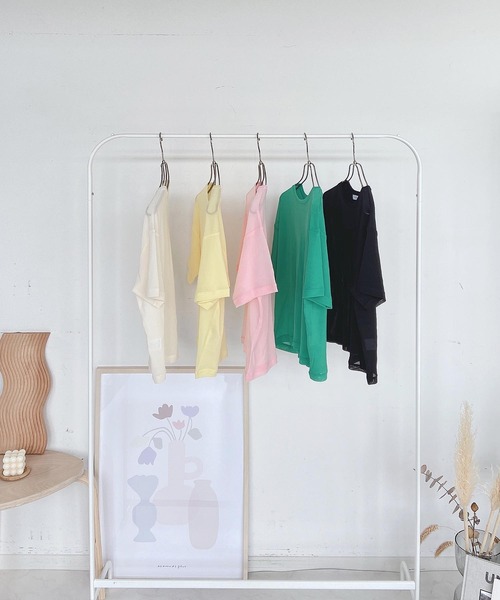 AS KNOW AS plus（アズノゥアズプラス）の「●パワーメッシュカラーTシャツ（Tシャツ/カットソー・レディース・キナリ/ブラック/グリーン/レモンイエロー/ライトピンク・FREE）」の8枚目の写真