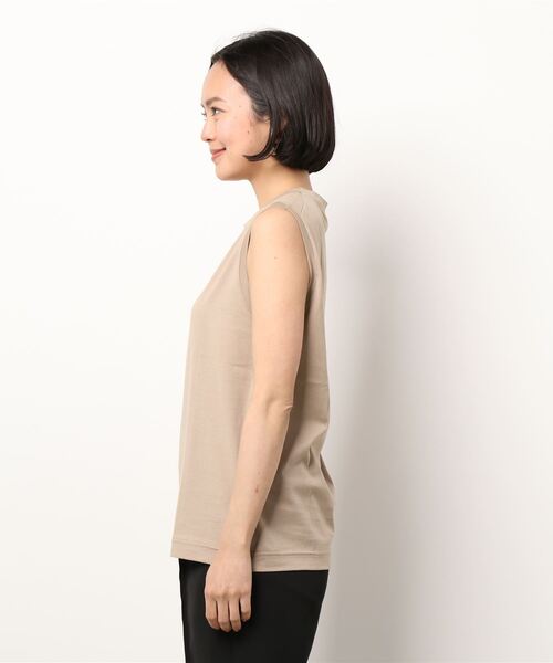 gicipi（ジチピ）の「【gicipi（ジチピ）】SMERALDO（ズメラールド）クルーネックノースリーブTシャツ（Tシャツ/カットソー・レディース・ベージュ/オレンジ/ホワイト・1）」の5枚目の写真