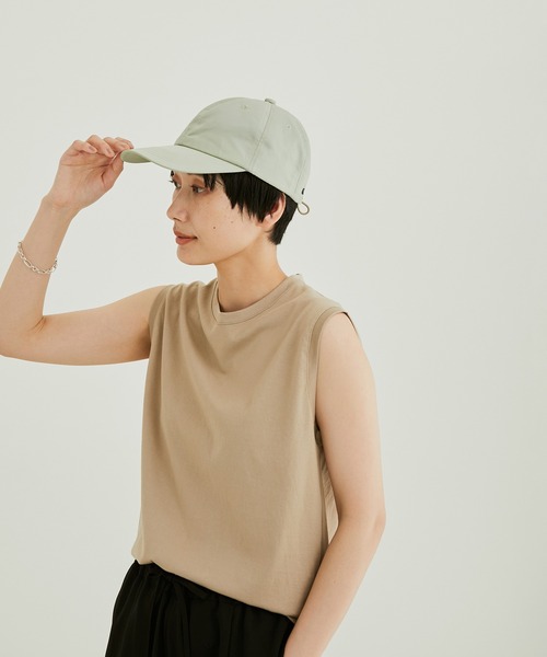 gicipi（ジチピ）の「【gicipi（ジチピ）】SMERALDO（ズメラールド）クルーネックノースリーブTシャツ（Tシャツ/カットソー・レディース・ベージュ/オレンジ/ホワイト・1）」の2枚目の写真