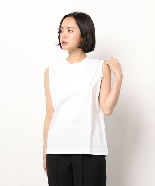 gicipi（ジチピ）の「【gicipi（ジチピ）】SMERALDO（ズメラールド）クルーネックノースリーブTシャツ（Tシャツ/カットソー・レディース・ベージュ/オレンジ/ホワイト・1）」の22枚目の写真