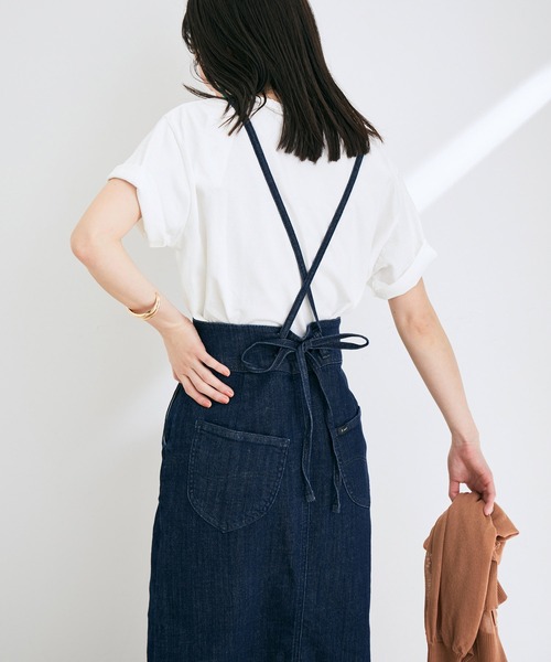 VIS（ビス）の「【Lee別注】サスペンダー付きデニムタイトスカート（デニムスカート・レディース・ネイビー/グレー系その他・S/M）」の7枚目の写真