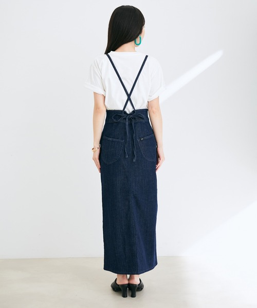VIS（ビス）の「【Lee別注】サスペンダー付きデニムタイトスカート（デニムスカート・レディース・ネイビー/グレー系その他・S/M）」の11枚目の写真