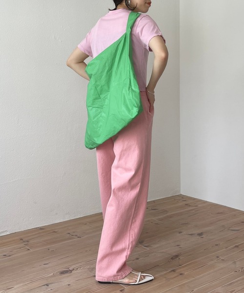 wee9s（ウィークス）の「2way wide shoulder tote bag / ツーウェイワイドショルダートートバッグ（トートバッグ・レディース・ブラック/パープル/グリーン/アイボリー・FREE）」の21枚目の写真