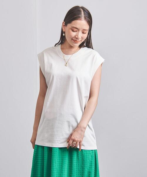 UNITED ARROWS(ユナイテッドアローズ)の「【WEB限定】<UNITED ARROWS>C ノースリーブ カットソー(Tシャツ/カットソー・レディース・ダークグレー/ブラウン/ピンク/ホワイト・FREE)」の2枚目の写真