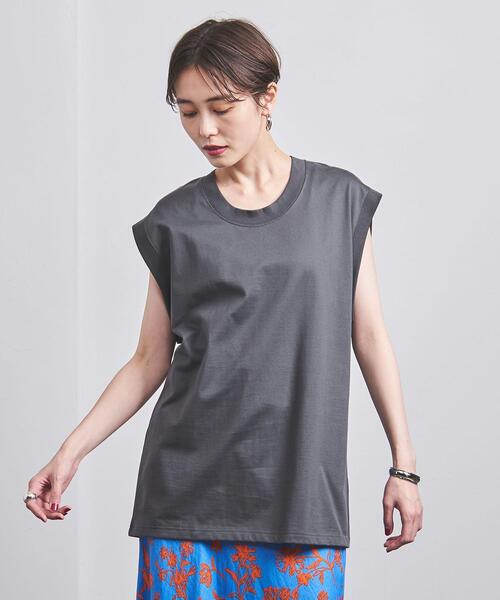 UNITED ARROWS(ユナイテッドアローズ)の「【WEB限定】<UNITED ARROWS>C ノースリーブ カットソー(Tシャツ/カットソー・レディース・ダークグレー/ブラウン/ピンク/ホワイト・FREE)」の3枚目の写真
