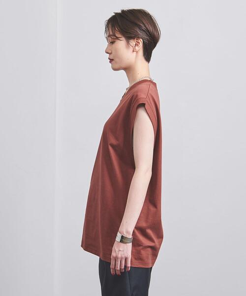 UNITED ARROWS(ユナイテッドアローズ)の「【WEB限定】<UNITED ARROWS>C ノースリーブ カットソー(Tシャツ/カットソー・レディース・ダークグレー/ブラウン/ピンク/ホワイト・FREE)」の6枚目の写真
