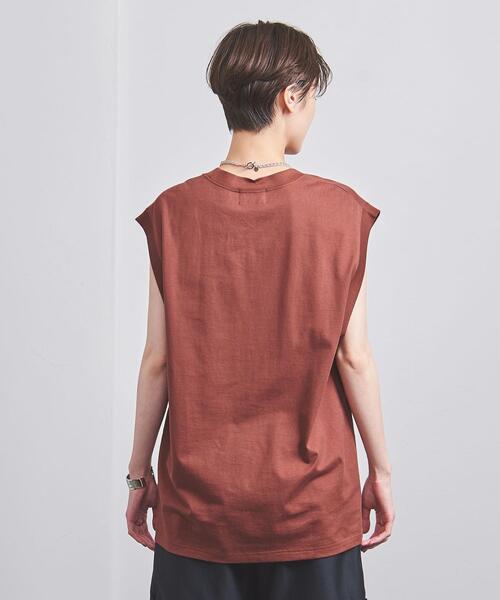 UNITED ARROWS(ユナイテッドアローズ)の「【WEB限定】<UNITED ARROWS>C ノースリーブ カットソー(Tシャツ/カットソー・レディース・ダークグレー/ブラウン/ピンク/ホワイト・FREE)」の7枚目の写真