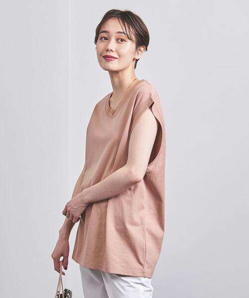 UNITED ARROWS(ユナイテッドアローズ)の「【WEB限定】<UNITED ARROWS>C ノースリーブ カットソー(Tシャツ/カットソー・レディース・ダークグレー/ブラウン/ピンク/ホワイト・FREE)」の13枚目の写真
