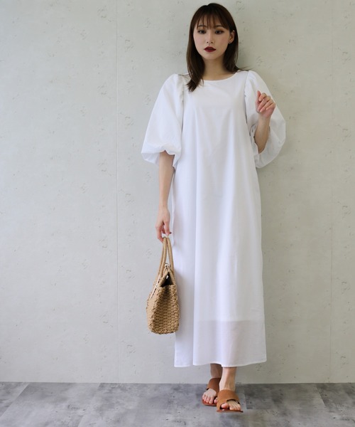 Per sist ence(パーシエンス)の「Per sist ence/パーシエンス ローンバルーン袖ワンピース(ワンピース・レディース・ブラック/ブラウン/オフホワイト・FREE)」の2枚目の写真