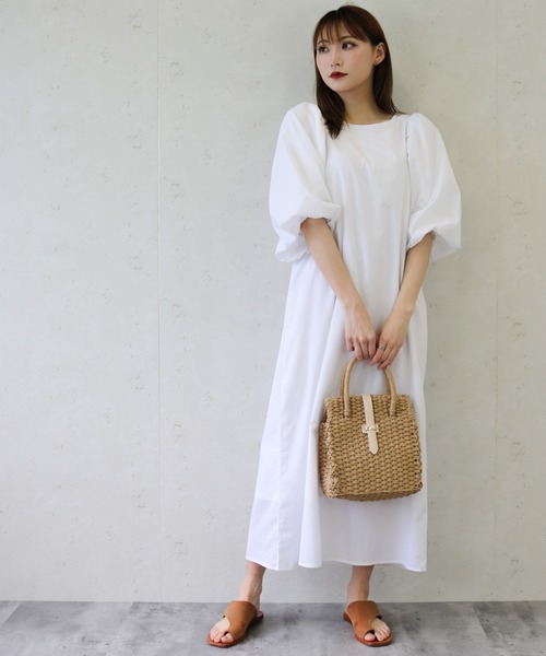 Per sist ence(パーシエンス)の「Per sist ence/パーシエンス ローンバルーン袖ワンピース(ワンピース・レディース・ブラック/ブラウン/オフホワイト・FREE)」の13枚目の写真