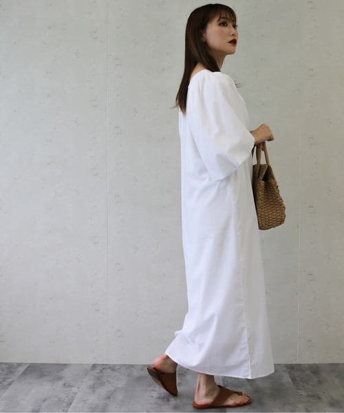 Per sist ence(パーシエンス)の「Per sist ence/パーシエンス ローンバルーン袖ワンピース(ワンピース・レディース・ブラック/ブラウン/オフホワイト・FREE)」の4枚目の写真