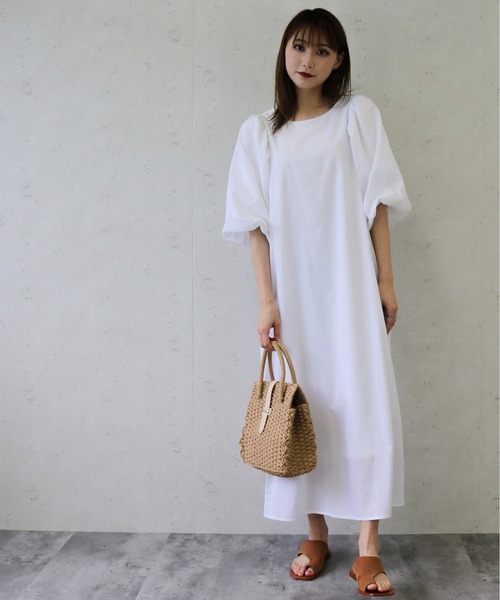 Per sist ence(パーシエンス)の「Per sist ence/パーシエンス ローンバルーン袖ワンピース(ワンピース・レディース・ブラック/ブラウン/オフホワイト・FREE)」の19枚目の写真