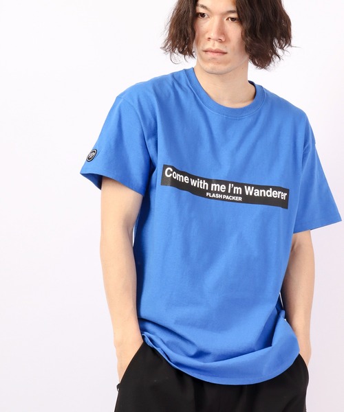FLASH PACKER(フラッシュパッカー)の「FLASH PACKER 半袖Tシャツ(Tシャツ/カットソー・メンズ・ホワイト/ブラック/ブルー・M/XL/L/S)」の3枚目の写真