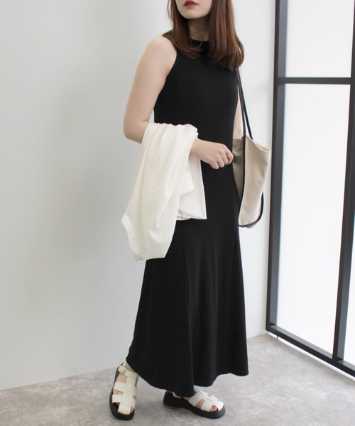 MLI'A(エムリア)の「アメスリマーメイド/リブワンピース(ワンピース・レディース・ブラック/ライトグリーン/ライトベージュ・M)」の2枚目の写真