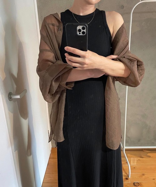 MLI'A(エムリア)の「アメスリマーメイド/リブワンピース(ワンピース・レディース・ブラック/ライトグリーン/ライトベージュ・M)」の9枚目の写真