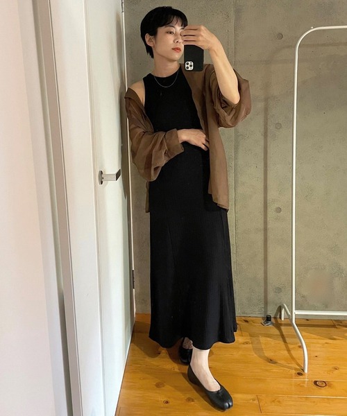 MLI'A(エムリア)の「アメスリマーメイド/リブワンピース(ワンピース・レディース・ブラック/ライトグリーン/ライトベージュ・M)」の10枚目の写真