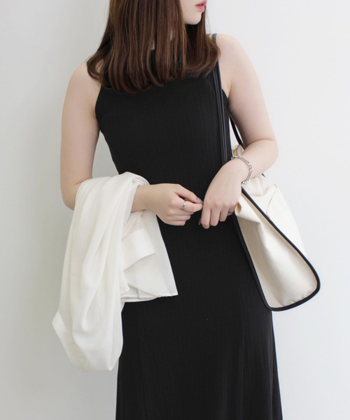 MLI'A(エムリア)の「アメスリマーメイド/リブワンピース(ワンピース・レディース・ブラック/ライトグリーン/ライトベージュ・M)」の4枚目の写真