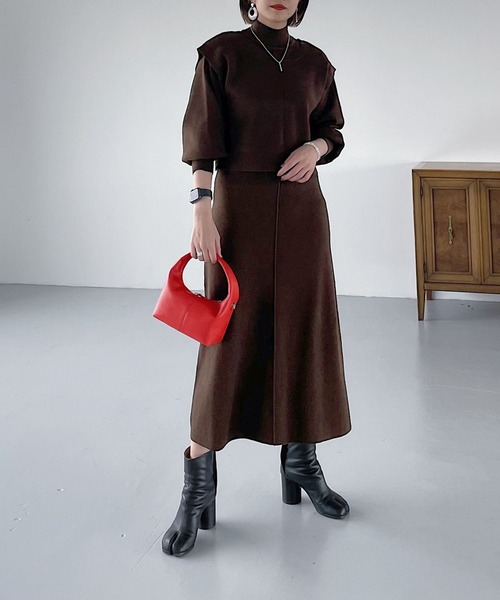 PAGEBOY(ページボーイ)の「WEB限定アイテム / マルチWAYニットワンピース(ワンピース・レディース・ブラック/ブラウン/ブルー・FREE)」の11枚目の写真