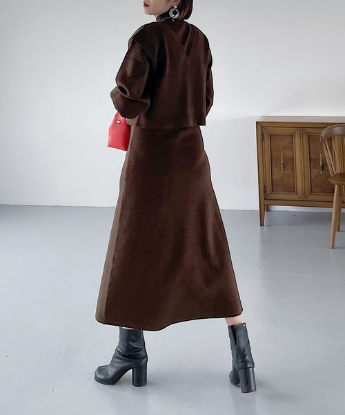 PAGEBOY(ページボーイ)の「WEB限定アイテム / マルチWAYニットワンピース(ワンピース・レディース・ブラック/ブラウン/ブルー・FREE)」の12枚目の写真