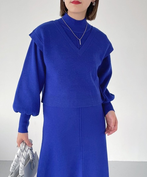 PAGEBOY(ページボーイ)の「WEB限定アイテム / マルチWAYニットワンピース(ワンピース・レディース・ブラック/ブラウン/ブルー・FREE)」の15枚目の写真