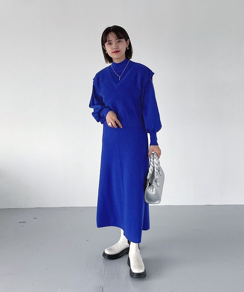 PAGEBOY(ページボーイ)の「WEB限定アイテム / マルチWAYニットワンピース(ワンピース・レディース・ブラック/ブラウン/ブルー・FREE)」の18枚目の写真