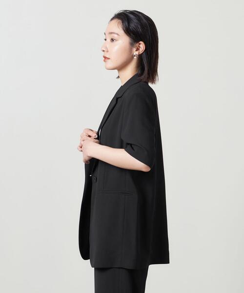 ユナイテッドアローズ　ショートスリーブ　ジャケット　ベージュ　サイズフリー ハーフスリーブ ジャケット