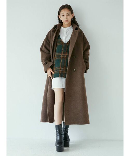 MURUA（ムルーア）の「カーブステッチミドルブーツ（ブーツ・レディース・ブラック/モカ・35/36/37）」の8枚目の写真