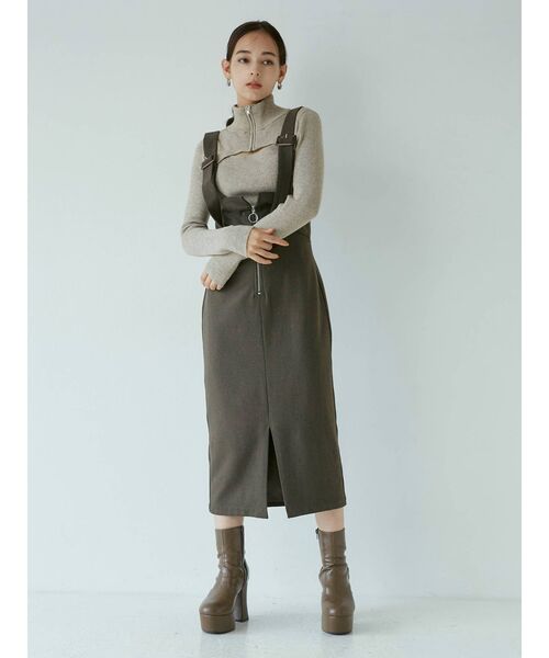 MURUA（ムルーア）の「カーブステッチミドルブーツ（ブーツ・レディース・ブラック/モカ・35/36/37）」の15枚目の写真