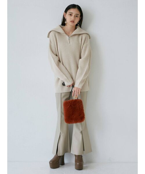 MURUA（ムルーア）の「カーブステッチミドルブーツ（ブーツ・レディース・ブラック/モカ・35/36/37）」の13枚目の写真