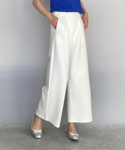 PICCIN PERLA（ピッチンペルラ）の「ダンボールニットワイドパンツ（セットアップ可能）（その他パンツ・レディース・ブラック/オフホワイト・M）」の2枚目の写真