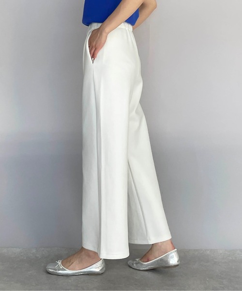 PICCIN PERLA（ピッチンペルラ）の「ダンボールニットワイドパンツ（セットアップ可能）（その他パンツ・レディース・ブラック/オフホワイト・M）」の5枚目の写真