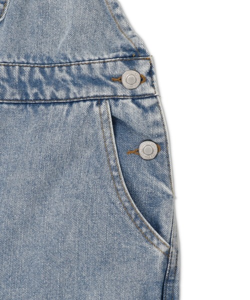 SPINNS（スピンズ）の「【ゆったりシルエット】デニムワイドオーバーオール（サロペット/オーバーオール・レディース・ブルー/ブルー系/オフホワイト/ブラック系・ONESIZE）」の10枚目の写真