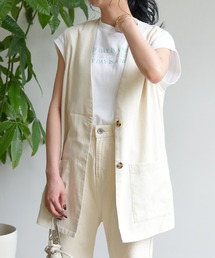 sango | コットンリネンベスト(ベスト)