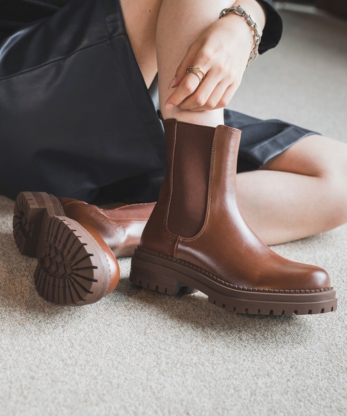 EVOL（イーボル）の「【EVOL】チェルシーサイドゴアブーツ IT9916（ブーツ・レディース・ブラック/ベージュ/ブラウン・LL/S/M/L）」の19枚目の写真