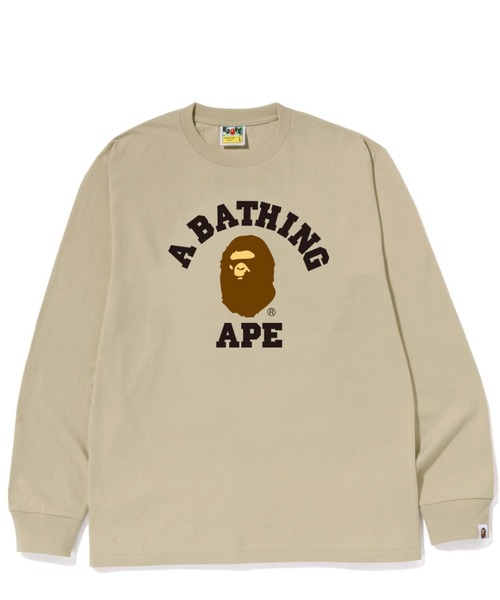 A BATHING APE(アベイシングエイプ)の「COLLEGE L/S TEE M(Tシャツ/カットソー・メンズ・ブラック/ホワイト/ベージュ/ネイビー・LARGE/MEDIUM/SMALL/X-LARGE/XX-LARGE/XXX-LARGE)」の4枚目の写真