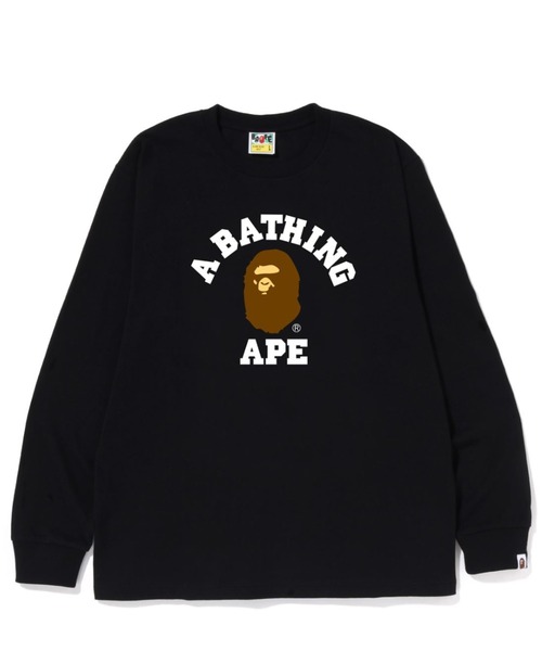 A BATHING APE(アベイシングエイプ)の「COLLEGE L/S TEE M(Tシャツ/カットソー・メンズ・ブラック/ホワイト/ベージュ/ネイビー・LARGE/MEDIUM/SMALL/X-LARGE/XX-LARGE/XXX-LARGE)」の3枚目の写真