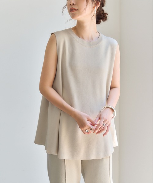 肩ﾀｯｸﾉｰｽﾘｰﾌﾞﾆｯﾄﾄｯﾌﾟｽ