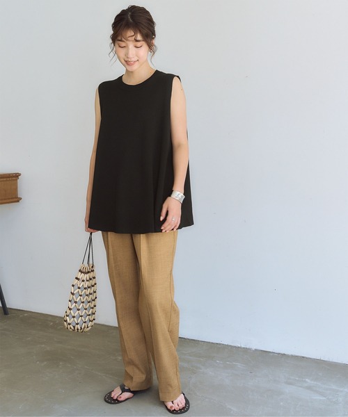 肩ﾀｯｸﾉｰｽﾘｰﾌﾞﾆｯﾄﾄｯﾌﾟｽ