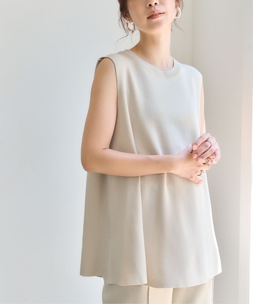 肩ﾀｯｸﾉｰｽﾘｰﾌﾞﾆｯﾄﾄｯﾌﾟｽ