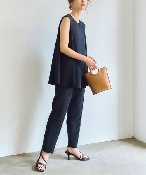 肩ﾀｯｸﾉｰｽﾘｰﾌﾞﾆｯﾄﾄｯﾌﾟｽ