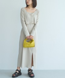 FREE'S MART | 短丈カーディガン＆キャミワンピースセット(ワンピース)