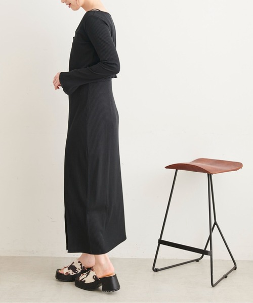 FREE'S MART（フリーズマート）の「短丈カーディガン＆キャミワンピースセット（ワンピース・レディース・ブラック/グレー/イエロー・SMALL/MEDIUM）」の14枚目の写真