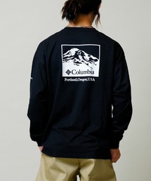 columbia/コロンビア インペリアルパーク バックプリントロンT/スクエアロゴ 刺繍ロゴ/オーバーサイズ ロングスリーブTee PM0555