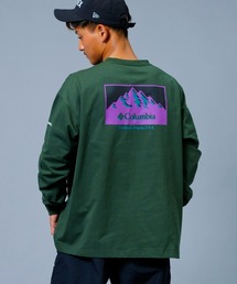 columbia/コロンビア インペリアルパーク バックプリントロンT/スクエアロゴ 刺繍ロゴ/オーバーサイズ ロングスリーブTee PM0555