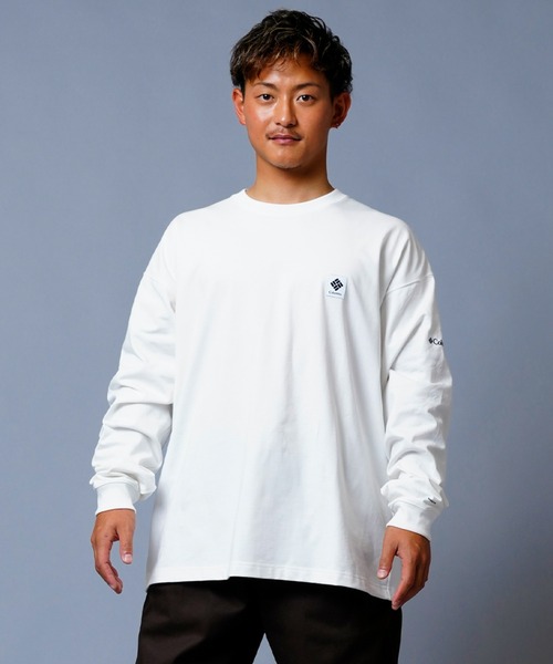 Columbia(コロンビア)の「columbia/コロンビア インペリアルパーク バックプリントロンT/スクエアロゴ 刺繍ロゴ/オーバーサイズ ロングスリーブTee PM0555(Tシャツ/カットソー・メンズ・ホワイト/ブラック×ホワイト/ネイビー×ホワイト/ホワイト系その他/ベージュ/グリーン系その他/ネイビー/カーキ/ベージュ系その他/ブラック×ブルー・M/S/XL/XS/XXL/L)」の17枚目の写真