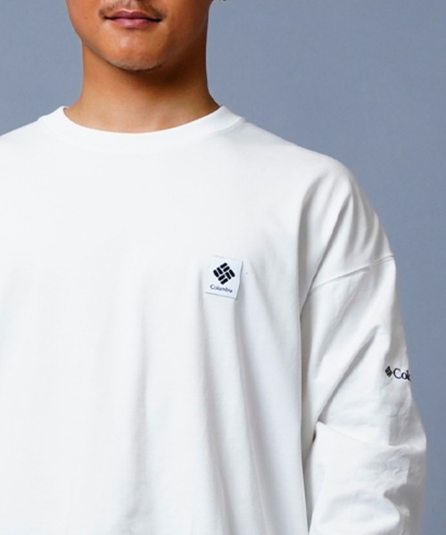 Columbia(コロンビア)の「columbia/コロンビア インペリアルパーク バックプリントロンT/スクエアロゴ 刺繍ロゴ/オーバーサイズ ロングスリーブTee PM0555(Tシャツ/カットソー・メンズ・ホワイト/ブラック×ホワイト/ネイビー×ホワイト/ホワイト系その他/ベージュ/グリーン系その他/ネイビー/カーキ/ベージュ系その他/ブラック×ブルー・M/S/XL/XS/XXL/L)」の18枚目の写真