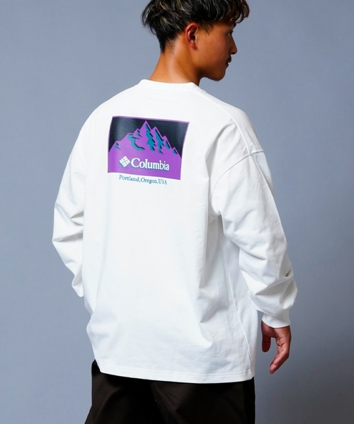 Columbia(コロンビア)の「columbia/コロンビア インペリアルパーク バックプリントロンT/スクエアロゴ 刺繍ロゴ/オーバーサイズ ロングスリーブTee PM0555(Tシャツ/カットソー・メンズ・ホワイト/ブラック×ホワイト/ネイビー×ホワイト/ホワイト系その他/ベージュ/グリーン系その他/ネイビー/カーキ/ベージュ系その他/ブラック×ブルー・M/S/XL/XS/XXL/L)」の19枚目の写真
