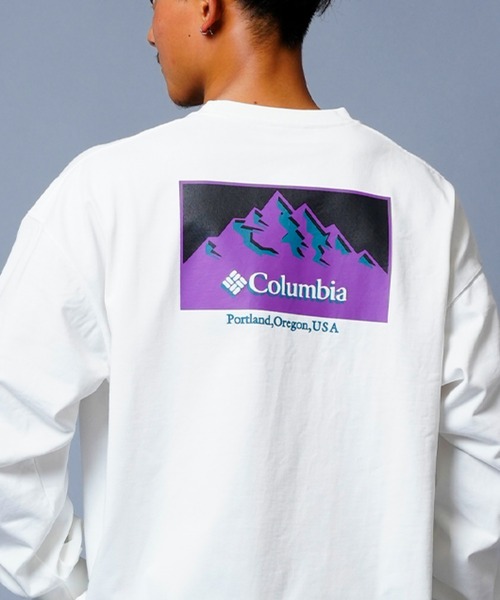 Columbia(コロンビア)の「columbia/コロンビア インペリアルパーク バックプリントロンT/スクエアロゴ 刺繍ロゴ/オーバーサイズ ロングスリーブTee PM0555(Tシャツ/カットソー・メンズ・ホワイト/ブラック×ホワイト/ネイビー×ホワイト/ホワイト系その他/ベージュ/グリーン系その他/ネイビー/カーキ/ベージュ系その他/ブラック×ブルー・M/S/XL/XS/XXL/L)」の20枚目の写真