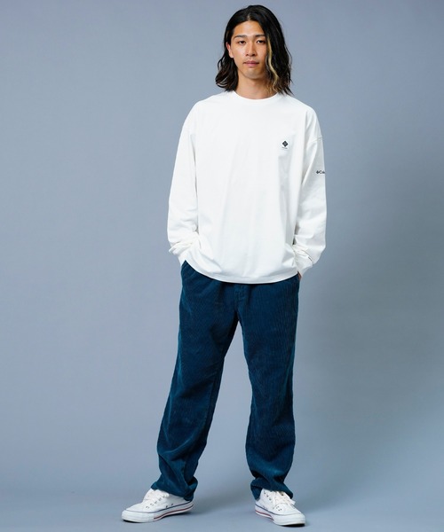 Columbia(コロンビア)の「columbia/コロンビア インペリアルパーク バックプリントロンT/スクエアロゴ 刺繍ロゴ/オーバーサイズ ロングスリーブTee PM0555(Tシャツ/カットソー・メンズ・ホワイト/ブラック×ホワイト/ネイビー×ホワイト/ホワイト系その他/ベージュ/グリーン系その他/ネイビー/カーキ/ベージュ系その他/ブラック×ブルー・M/S/XL/XS/XXL/L)」の13枚目の写真