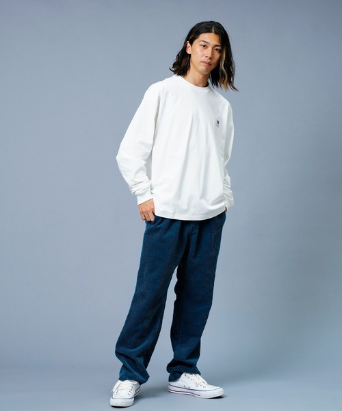 Columbia(コロンビア)の「columbia/コロンビア インペリアルパーク バックプリントロンT/スクエアロゴ 刺繍ロゴ/オーバーサイズ ロングスリーブTee PM0555(Tシャツ/カットソー・メンズ・ホワイト/ブラック×ホワイト/ネイビー×ホワイト/ホワイト系その他/ベージュ/グリーン系その他/ネイビー/カーキ/ベージュ系その他/ブラック×ブルー・M/S/XL/XS/XXL/L)」の14枚目の写真